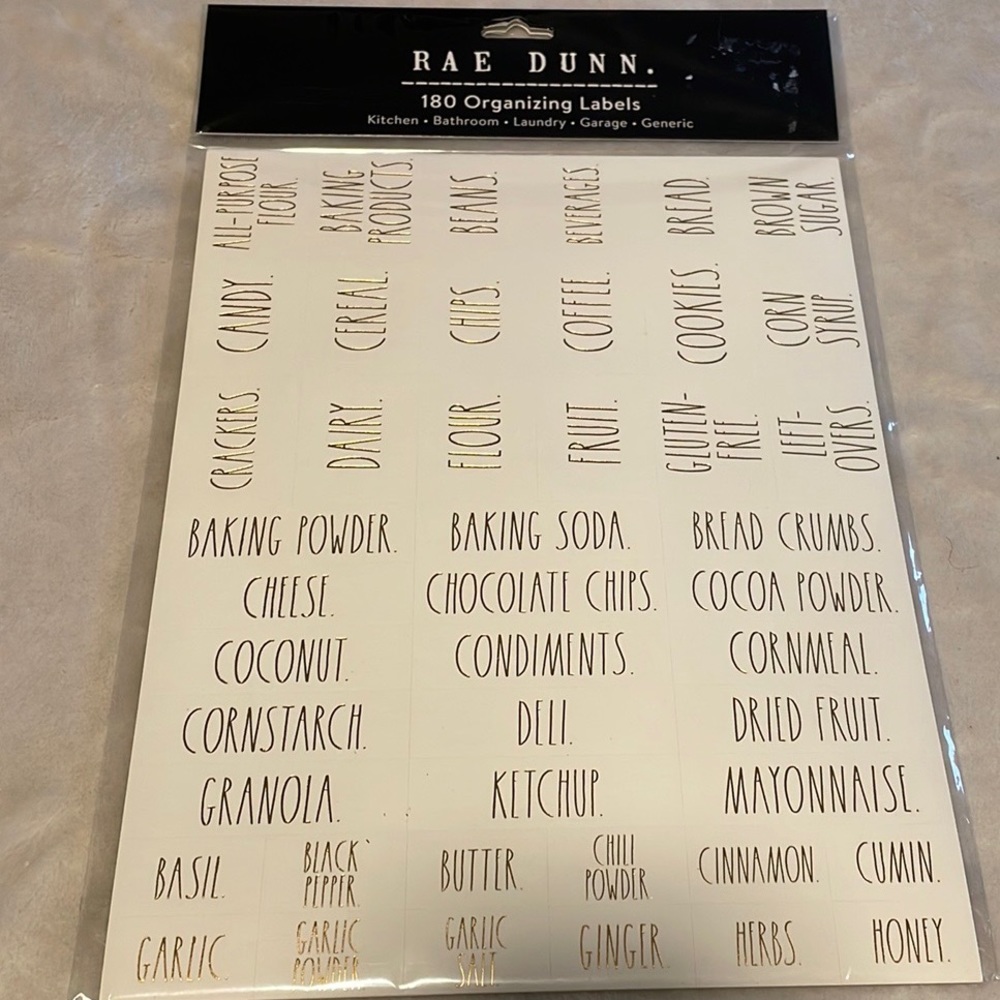 180 RAE DUNN labels